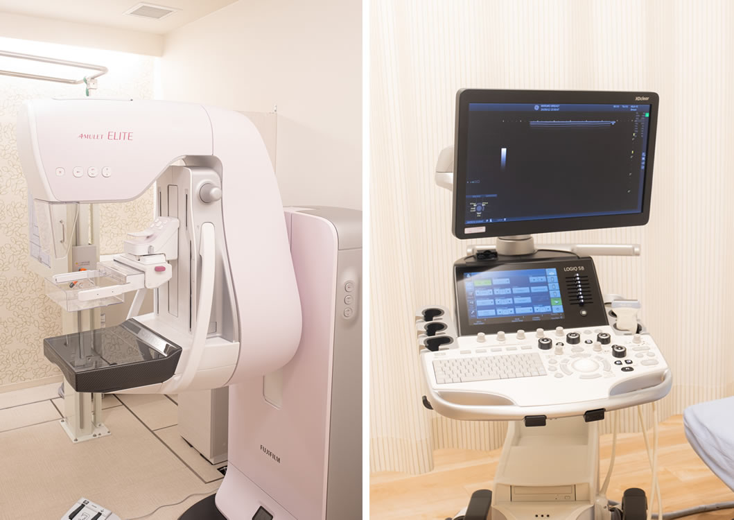 マンモグラフィーとエコー検査